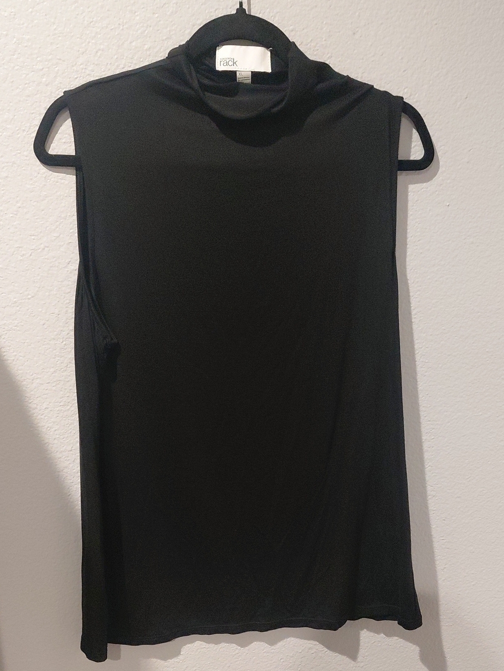 Nordstrom Rack Collection Black Sleeveless Mock Neck Tank